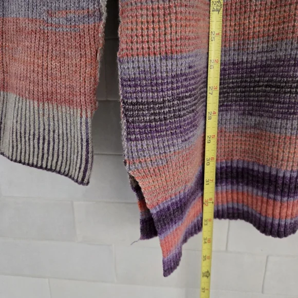 Anthropologie Daily Practice Franconia Half Zip Knit Tunic Sweater Pink Purple S - Picture 6 of 6